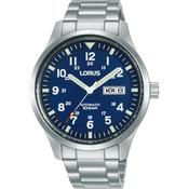 lorus automatic gents stainless steel blue dial bracelet watch image