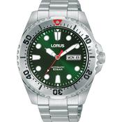 lorus automatic gents stainless steel green dial bracelet watch image