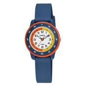 lorus quartz time teacher kids white dial blue silicone strap watch