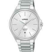 lorus quartz gents stainless steel white dial bracelet watch