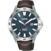 lorus solar gents blue stainless steel strap watch