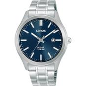 lorus solar gents stainless steel blue dial bracelet watch