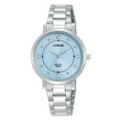 lorus solar ladies stainless steel blue dial bracelet watch