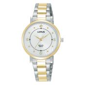 lorus solar ladies two tone silver dial bracelet watch