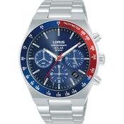 lorus solar chronograph gents stainless steel blue dial bracelet watch