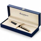 waterman - h�misph�re- ballpoint pen black lacquer with gold trim
