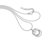 jette necklace silver 925 rhodium plated with cubic zirconia 45+3cm image