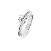 jette ring silver 925 rhodium plated with cubic zirconia size55 image