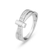 jette ring silver 925 rhodium plated with cubic zirconia size59 image