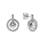 jette earrings silver 925 rhodium plated with cubic zirconia image