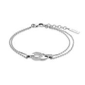 jette bracelet silver 925 rhodium plated with cubic zirconia 17+3cm image
