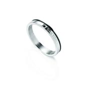 sector row ring stainless steel black pvd finish 27mm