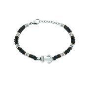 sector marine bracelet stainless steel  &amp;  pvd black &amp; brown 19 &amp; 3cm image