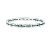 sector ceramic bracelet black  &amp;  shiny stainless steel 220mm