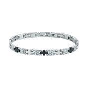 sector jewels energy bracelet with ip black and hammered link 22cm image