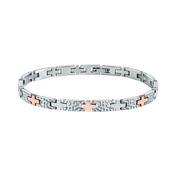sector jewels energy bracelet with ip rg and hammered link 22cm image