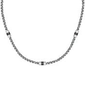 sector energy necklace stainless steel black 50+5cm