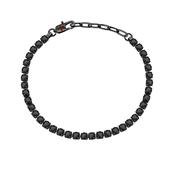sector tennis bracelet black crystals &amp; ip black 22cm image