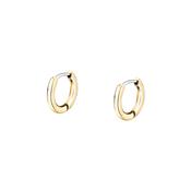 creole earring hoop steel yellow gold plated �1.2cm image