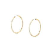 creole earring hoop steel yellow gold plated �3.5cm