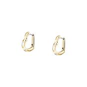 morellato 18k gold plated creole earring heart stainless steel yg 1.9cm
