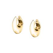 morellato 18k gold plated creole earring oval stainless steel yg 2.7x1.85cm