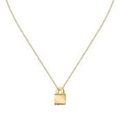 morellato 18k gold plated mascotte pendant  lock wh crys  38+4cm image
