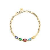 morellato 18k gold plated colori bracelet 5 pcs cz stones  16+3cm
