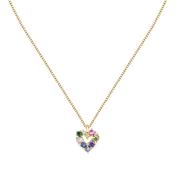 morellato 18k gold plated colori pendant heart 10 pcs cz  38+7cm