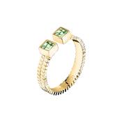 morellato 18k gold plated gioia ring stainless steel yg crystal sz18
