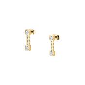 morellato 18k gold plated gioia earring stainless steel yg crystal 1.7cm