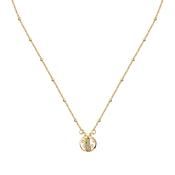 morellato 18k gold plated istanti pendant  ladybug  stone 36+5cm