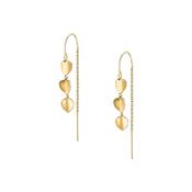 morellato 18k gold plated paillettes �13.3mm hook earrings heart image
