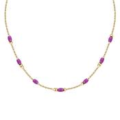 morellato 18k gold plated colori summer  necklace lila bead 40+5cm
