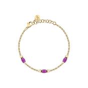 morellato 18k gold plated colori summer  bracelet lila bead 16+3cm