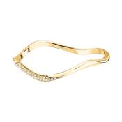 morellato 18k gold plated (med)  design bangle stainless steel yg crystal 6x5cm image