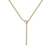 morellato 18k gold plated design necklace stainless steel yg crystal 40+5cm image