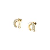 morellato 18k gold plated design earring stainless steel yg crystal 13x10mm image