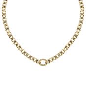 morellato 18k gold plated intrecci necklace stainless steel yg crystal 40+5cm