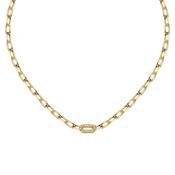 morellato 18k gold plated intrecci necklace stainless steel yg crystal 40+5cm image