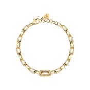 morellato 18k gold plated intrecci bracelet stainless steel yg crystal 16+3cm