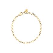 morellato 18k gold plated intrecci bracelet stainless steel yg 16+3cm