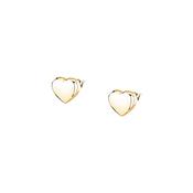 morellato 18k gold plated intrecci earring heart stainless steel yg 12x10mm