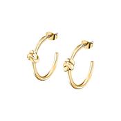 morellato 18k gold plated legame earr hoop ss yg �2.5cm image