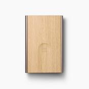 ogon slider aluminium wallet 1 to 6 cards bamboo colour