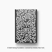 ogon slider aluminium wallet 1 to 6 cards keith haring black &amp; white
