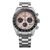 seiko prospex pink solar speedtimer 39mm bracelet watch image