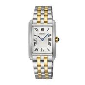 seiko quartz ladies two tone white dial bracelet watch image
