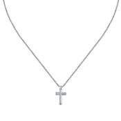 sector jewels spirit pendant cross with satined and shiny ss 60cm