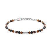 sector jewels basic bracelet tiger eye stone &amp; lava &amp; hematite 19+3cm image